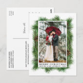 Waterverf Pine Lijst Weddenschap Foto Briefkaart (Voorkant / Achterkant)