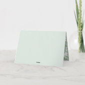 Waterverf Pine Needles Garland Foto Feestdagen Kaart (Achterkant)