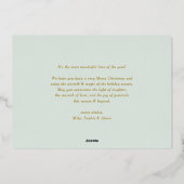 Waterverf Pine Needles Garland Foto Folie Feestdagenkaart (Achterkant)