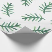 Waterverf Pine Needles Holiday Patroon Cadeaupapier (Hoek)