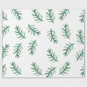 Waterverf Pine Needles Holiday Patroon Cadeaupapier (Vlak)
