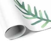 Waterverf Pine Needles Holiday Patroon Cadeaupapier (Rol Hoek)