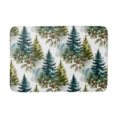 Waterverf Pine Pattern Elegant Winter Badmat (Voorkant)