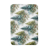 Waterverf Pine Pattern Elegant Winter Badmat (Voorkant Verticaal)