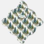 Waterverf Pine Pattern Elegant Winter Bedankdoosjes (Ongevouwen)