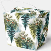 Waterverf Pine Pattern Elegant Winter Bedankdoosjes (Achterkant)