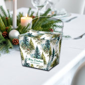 Waterverf Pine Pattern Elegant Winter Bedankdoosjes
