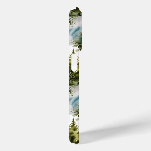 Waterverf Pine Pattern Elegant Winter Case-Mate iPhone Case (Achterkant / Rechts)