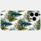 Waterverf Pine Pattern Elegant Winter Case-Mate iPhone Case (Achterkant (horizontaal))