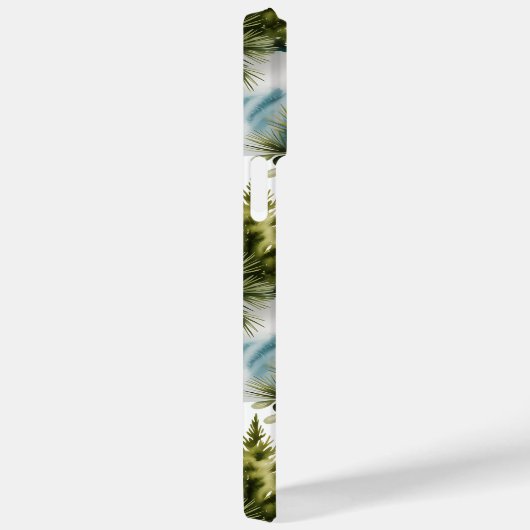 Waterverf Pine Pattern Elegant Winter Case-Mate iPhone Case (Achterkant / Rechts)