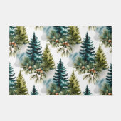 Waterverf Pine Pattern Elegant Winter Deurmat (Voorkant)