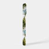 Waterverf Pine Pattern Elegant Winter iPhone 15 Case (Rechterkant)