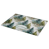 Waterverf Pine Pattern Elegant Winter Snijplank (Hoek)