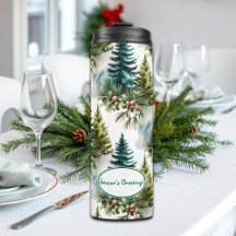 Waterverf Pine Pattern Elegant Winter