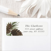 Waterverf Pine Sprigs, Retouradreslabels Etiket (Insitu)