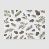 Waterverf Pine Sprigs, tissuepapier (Voorkant)