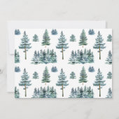 Waterverf Pine Tree Chic Kerstfeestdag BRUNCH Kaart (Achterkant)