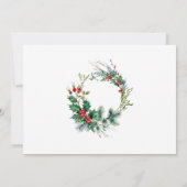 Waterverf Pine Tree Chic-kerstfeestdag Kaart (Achterkant)