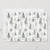 Waterverf Pine Tree Chic-kerstfeestdag Kaart (Achterkant)