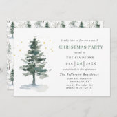 Waterverf Pine Tree Chic-kerstfeestdag Kaart (Voorkant / Achterkant)