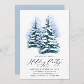 Waterverf Pine Tree Chic-kerstfeestdag Kaart (Voorkant / Achterkant)