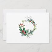 Waterverf Pine Tree Chic-kerstfeestdag Kaart (Achterkant)