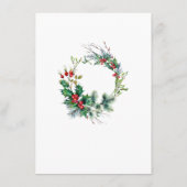 Waterverf Pine Tree Chic-kerstfeestdag Kaart (Achterkant)