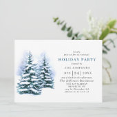 Waterverf Pine Tree Chic-kerstfeestdag Kaart (Staand voorkant)