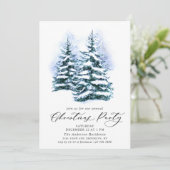 Waterverf Pine Tree Chic-kerstfeestdag Kaart (Staand voorkant)