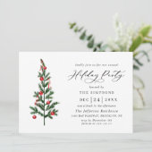 Waterverf Pine Tree Chic-kerstfeestdag Kaart (Staand voorkant)