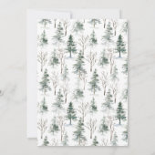 Waterverf Pine Tree Chic Kerstmis Vakantie Kaart (Achterkant)