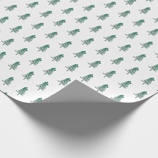 Waterverf Pine Tree Christmas Cadeaupapier (Hoek)