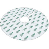 Waterverf Pine Tree Christmas Kerstboom Rok (Gekanteld)