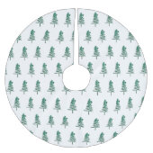 Waterverf Pine Tree Christmas Kerstboom Rok (Voorkant)