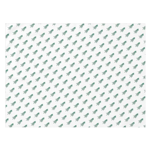 Waterverf Pine Tree Christmas Tafelkleed (Voorkant (Horizontaal))