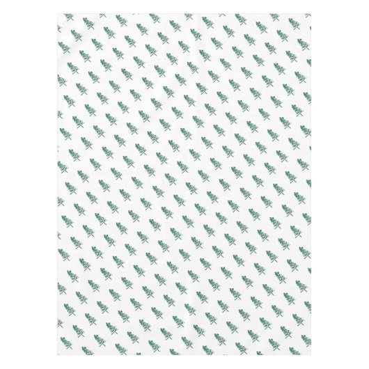 Waterverf Pine Tree Christmas Tafelkleed (Voorkant)