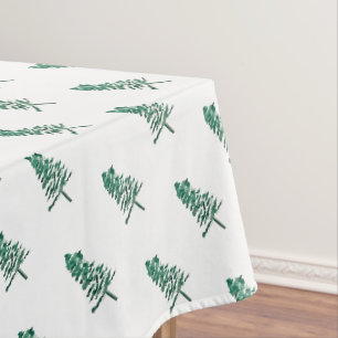 Waterverf Pine Tree Christmas Tafelkleed