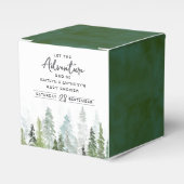 Waterverf Pine Tree Forest Baby shower Bedankdoosjes (Voorkant Zijde)