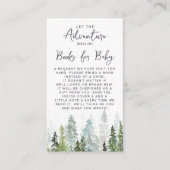 Waterverf Pine Tree Forest Baby shower Informatiekaartje (Voorkant)