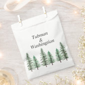 Waterverf Pine Tree Forest bruiloft Bedankzakje (Geknipt)
