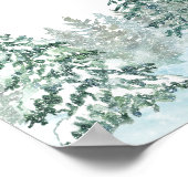 Waterverf Pine Tree Forest bruiloft Poster (Hoek)