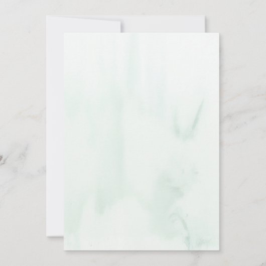 Waterverf Pine Tree Forest Intieme bruiloft Kaart (Achterkant)