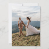 Waterverf Pine Tree Forest rustieke foto bruiloft Kaart (Achterkant)