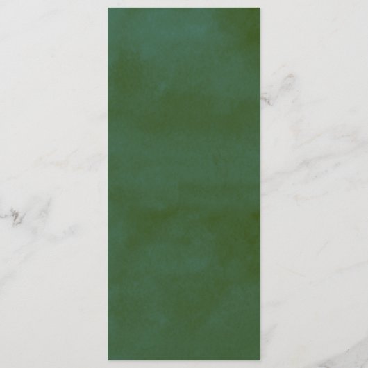 Waterverf Pine Tree Forest Wedding Menu Sjabloon Kaart (Achterkant)