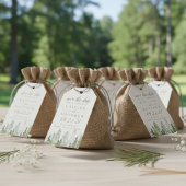 Waterverf Pine Tree Forest Wedding Save the Date Cadeaulabel