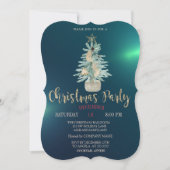 Waterverf Pine Tree, groen kerstfeest Kaart (Voorkant)