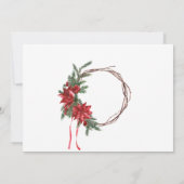 Waterverf Pine Tree Holiday CHRISTMAS EVE Kaart (Achterkant)