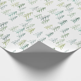 Waterverf Pine Tree Illustration Cadeaupapier