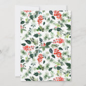 Waterverf Pine Tree-kerstfeestdag Brunch Kaart (Achterkant)