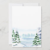 Waterverf Pine Tree-kerstfeestdag Brunch Kaart (Achterkant)